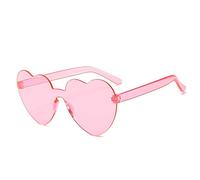 Colorato gradiente cuore a forma di occhiali da sole uniti trasparente gelatina colore senza cornice occhiali da sole donna Uv400 pilota occhialiDeft è stato elaborato