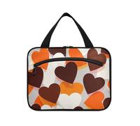 Colorato Gradiente Cuore Khaki Bianco Appeso Kit da Barba Borsa da Viaggio con Gancio, Designer Pieghevole Articoli da toeletta Borsa per Accessori per le Donne Trip Bolsa para maquillaje L