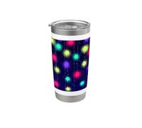 Colorato Hanging Stars Celestial Night Sky Pattern Bicchiere termico in acciaio inox doppia parete