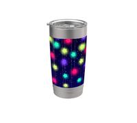 Colorato Hanging Stars Celestial Night Sky Pattern Bicchiere termico in acciaio inox doppia parete