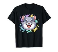 Colorato Happy Hamster Face Cute Pet Splash Maglietta