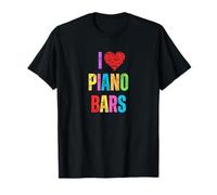 Colorato I Love Piano Bar Cuore Maglietta