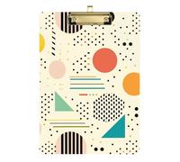 Colorato Irregolare Astratto A4 Acrilico Appunti Appunti Menu Holder Plastica per Studenti Ragazze Bambini Insegnante Appunti Dimensioni 9 x 12