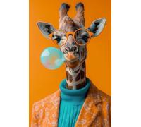 Colorato Irregular Puzzle - Giraffes Arte Astratta Poster - 1000 Pezzi Puzzles - Per Giochi Per La Riduzione Dello Stress In Famiglia - Giocattoli Sfida Personalizzati Per Adulti Kq361Zp