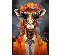 Colorato Irregular Puzzle - Giraffes Arte Astratta Poster - 1000 Pezzi Puzzles - Per Giochi Per La Riduzione Dello Stress In Famiglia - Giocattoli Sfida Personalizzati Per Adulti Kq358Zp