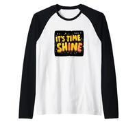 Colorato It's Time Shine Look Maglia con Maniche Raglan