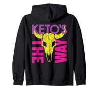 Colorato Keto Warrior Space Bounty Hunter Skull Parodia Anni '80 Felpa con Cappuccio