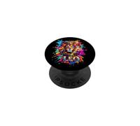 Colorato Leone Zodiaco Splash Art PopSockets PopGrip Adesivo