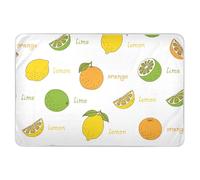 Colorato Lime Arancione Citrus Extra Large Riutilizzabile Baby Bed Pad Morbido Assorbente Vasino Formazione Coperture Anti-Lip Pannolino Pad per Bambini Bagnare , 132,1 cm L x 86,4 cm W alfombra para