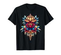 Colorato Lotus Mandala Spirituale Boho Totem Maglietta