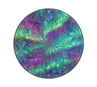 Colorato Mandala Aurora Stained Glass Style Metal Tin Sign