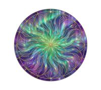 Colorato Mandala Aurora Stained Glass Style Metal Tin Sign