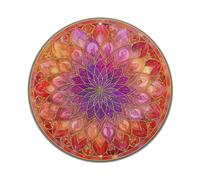 Colorato Mandala Azalea Stained Glass Style Pattern Metal Tin Sign