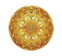 Colorato Mandala Cardo Stained Glass Style Pattern Metal Tin Sign