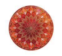 Colorato Mandala Hibiscus Stained Glass Style Pattern Metal Tin Sign