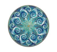 Colorato Mandala Whirlpool Stained Glass Style Pattern Metal Tin Sign