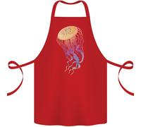 Colorato Medusa Oceano Vita Cotone Grembiule 100% Biologico