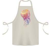 Colorato Medusa Oceano Vita Cotone Grembiule 100% Biologico
