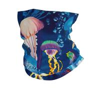 Colorato Meduse Stampa Sci Copertura Del Viso Freddo Sciarpa Per Gli Uomini Le Donne, Scaldacollo Ghetta Per Sci Corsa