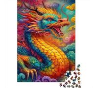 Colorato mito del drago Puzzle Classico Da 1000 Pezzi, Per Adulti & Bambini 8-12, Carta Riciclata, Arredamento Interno, Regalo Del Boxing Day, Gioco Educativo 38x26cm/1000pcs