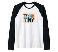 Colorato Motto Teeny Tiny Maglia con Maniche Raglan