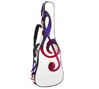 Colorato Musica Chiave di Violino Morbida Custodia per Basso Chitarra con Gancio Posteriore Loop Electirc Chitarra Zaino Foglie Ananas Coralcm Spessore Imbottitura di Sicurezza