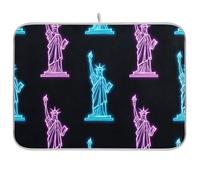 Colorato Neon Fluorescente Statua della Libertà Riutilizzabile Piatto mat 18x24 Rettangolo Grande Asciugatura opaco Cucina Contatore Decorativo Home Decor Essentials