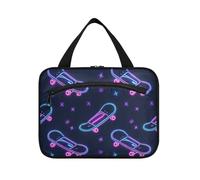 Colorato Neon Skateboard Fluorescente Appeso Viaggio Trucco Borse con gancio, Designer Moda Trucco Bag per i Viaggiatori Vacanza organizador de maquillaje para L