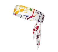 Colorato Note Musiche Stampa Sport Cravatte per la testa Bandane Allenamento Fascia per capelli Athletic Fasce per il sudore per la corsa