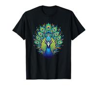 Colorato Pavone Mandala Piume Boho Spirito Maglietta