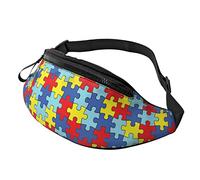 colorato per la consapevolezza dell'autismo per uomini e donne, casual durevole con tracolla regolabile e foro per le cuffie per allenamento all'aperto corsa escursionismo ciclismo viaggi