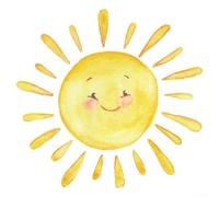 Colorato per la decorazione della parete del sole dell'arcobaleno per la camera dei bambini, facile applicazione, materiale PVC, colori vivaci