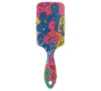 Colorato Persone Montagna Persone Mare spazzole per capelli lisci per donne nere cuoio capelluto massaggiatore spazzola per la crescita dei capelli con manico ergonomico cepillo para definir rizos