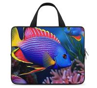 Colorato Pesce Di Mare Tropicale Manicotto Del Laptop Ultrasottile, Impermeabile 12 Pollici Borse Del Computer Portatile Protettiva Borsa Del Computer Con Cinghia A Mano