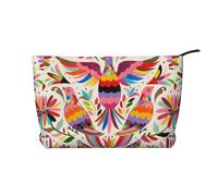 Colorato Pigeon Chiusura Cerniera Corduroy Makeup Bag Multifunzionale Organizer 22x7x17cm per Viaggi Campeggio Vacanza Fitness, Nero , Taglia unica
