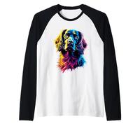 Colorato Pop Art Boykin Spaniel Cane Maglia con Maniche Raglan