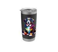 Colorato Pop Art Del Bovaro Del Bernese Berner Bicchiere termico in acciaio inox doppia parete