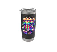 Colorato Pop Art Occhiali Da Sole Popcorn Chicco Di Mais Bicchiere termico in acciaio inox doppia parete