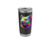 Colorato Pop Art Wombat Wombats Bicchiere termico in acciaio inox doppia parete