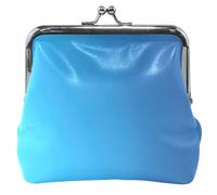 Colorato Portamonete Delle Donne Del Cuoio Bacio Blocco Trendy Blu Ombre Sfocato Soldi Cambi, Ombre blu sfocato alla moda, classico