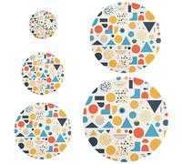 Colorato regolare astratto 5 pz ciotola copre elastico riutilizzabile riutilizzabile in 5 dimensioni Food Storage Bowl Covers per frutta cibo avanzi pasta pane prova