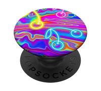 Colorato Retro Cherry Y2K Swirl Pattern PopSockets PopGrip Adesivo