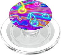 Colorato Retro Cherry Y2K Swirl Pattern PopSockets PopGrip per MagSafe