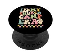 Colorato Retro Chiesa Campeggio a tema PopSockets PopGrip Adesivo