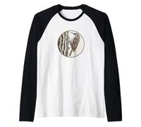 Colorato retrò marrone Creeper Bird Design Maglia con Maniche Raglan