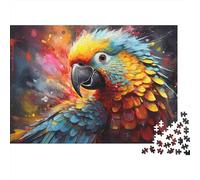 Colorato ritratto pappagallo 1000 Ritratto di Macaw vibrante Pezzi Puzzle Cartone Robusto Più Venduto Attività Dopo La Scuola Abilità Logica Fantastico Ufficio Sfida Coppia 70x50cm/1000pcs