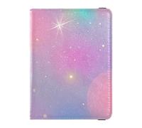 Colorato Romantico Glitter Cuoio decorativo Porta Passaporto Documenti di Viaggio Organizer Protector Copertura del Passaporto con RFID Blocco Leggero, Glitter romantico colorato, 1 size