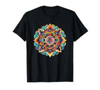 Colorato Sacro Mandala Boho Yoga Meditazione Maglietta