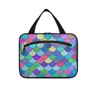 Colorato Scala di Pesce Appeso Viaggio Cosmetici Borse per le Donne con Gancio, Designer Chic Borsa da Barba per Gli Uomini per Adulti Palestra Bolso Viajero para Mujer L
