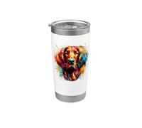 Colorato Splash Art Irish Setter Bicchiere termico in acciaio inox doppia parete